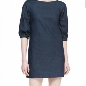 Kate Spade Denim Blouson Sleeve Shift Dress Size 10